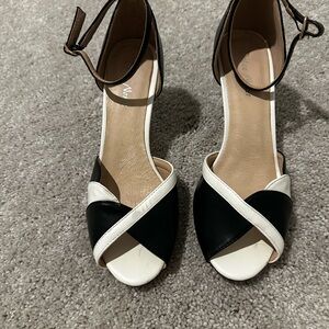 Chic Black and White Women's Heels